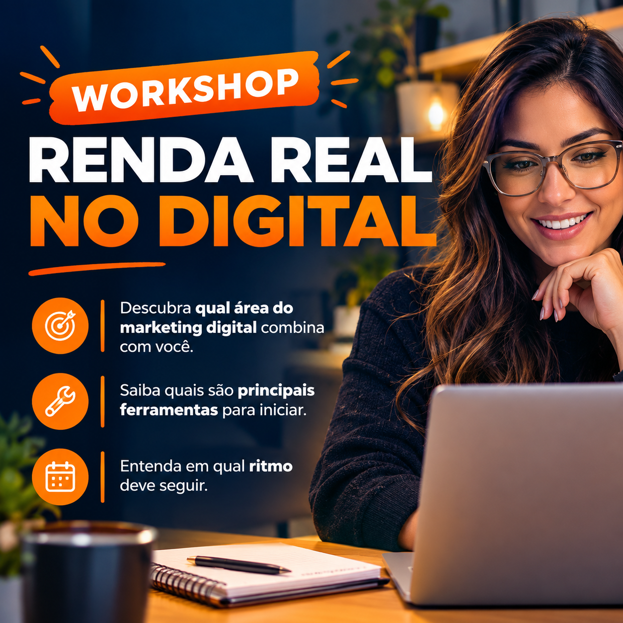 Arte oficial do Workshop Renda Real no Digital